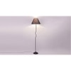 Siobhan Blue Jute shade with Iron floor lamp