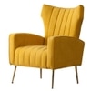 Murrow Fabric Accent Chair in Yellow Colour