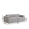 Comforthaven Wood 2 Seater With Upholstery Non Storage Sofa In Grey Colour