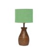 Devansh Green Jute Table Lamp With Wood Natural Base (7X13 Inches)-17