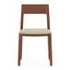 Clarke Solid Wood Dining Chair Set of 2 in Honey Finish with Cream Leatherette