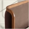 Valerio Duo-Panel Luxe King Size Bed in Tuape colour Velvet with Oak wood Frame