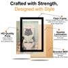 The Castle Decor Funny Black Cat Reading Newspaper Bathroom Wall Art 8x12 Inch