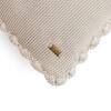 Transfer Knit Cushion Cover With Crochet Border  Pale Whisper 16X16 Inches