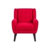 Azriah Boucle Fabric Accent Chair in Red