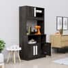 Hexa Red Crockery Unit Multipurpose Wooden Cabinet in Flower Wenge Colour