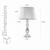 Lorette hand crafted Solid wood walnut finish table lamp With White Cotton Shade