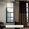 Stoa Paris Satin Curtain for Door, 70% Blackout Curtains, Set of 2, Versailles - Royal Rouge with Back Lining