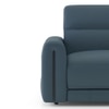 Linaro Leather Two Seater Double Motor Recliner In Blue Colour