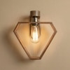 Hexad Brown Solid Wood Wall Lights