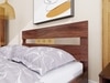 Julian Elegance Bedroom Set – Queen Bed, 4-Door Wardrobe with Mirror & Bedside Table in Walnut Finish – Engineered Wood