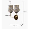 Devansh Metal Electric Wall Light in Gold Colour with Multicolor Shade Count of 2 Lights