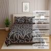 Dark Grey Abstract 210 TC Mix Cotton Flat Single Bed Size Bedsheet With 2 Pillow Cover From Threads