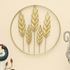 W-Amish Abstract Metal Wall Decor in Gold Set of 1