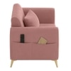 Daraco Velvet 1 Seater Sofa in Pink Color