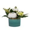 Highly Attractive White Rose With A Ceramic Pot