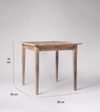 Old Ham Solid Wood 6 Seater Dining Table in Natural Finish