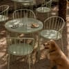 Chalet Air Metal Dining Chair in Sage Green Colour