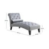 Knup Velvet Chaise Launger in Grey Colour
