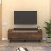 Blesky Mini Engineering Wood Floor Standing Tv Entertainment In Brown Maple Finish