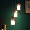 Eliante Cluster Hanging Lights Mild Steel & Glass Material Gold & White Finish