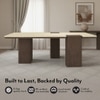 Muro Rectangular Marble Coffee Table In Danish Walnut Finish
