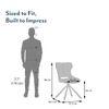 Tulip Swivel Dining Chair In Tan Colour