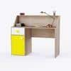 Elementary Study Table In Oak & Yellow Colour