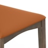 Weber Solid Wood and Cane Bar Chair (Danish Walnut Finish, Nappa Tan Leatherette Colour)
