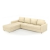 Apollo Compact Sofa (Colour : Cream, Cushion : Hard, Seating Capacity : Left Aligned 3 Seater + Left Aligned Chaise)
