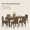 Atlas Crest Storage Solid Wood 6 Seater Dining Table In With Atlas Dining chairs