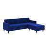 Deeplac Sectional Fabric Sofa - Navy Blue