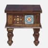 Rangrez Sheesham Wood Night Stand in Provincial Teak Finish
