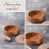 Allure Mango Wood Roti Box With Tong Grey