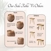 Opulent Rattan Side Table in Brown Colour