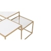 Valentino Glass Mirror Bunching Coffee Table In Dark Gold Finish