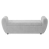 Redol Boucle 2 Seater Ottoman Bench with Storage  in Gre  Color