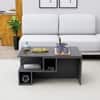 Hexa Engineered Wood Coffee Table With Storage In Slate Grey