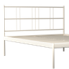 Sheen Metal Non Storage King Bed in Glossy Ivory Finish