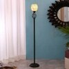 Elliot Black Glass Shade Floor Lamp
