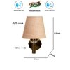 Devansh Metal Electric Wall Light in Gold Colour with Beige Shade Count of 1 Light