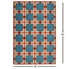 Presto Blue Geometric Hand Tufted Wool Carpet 6X9 Feet