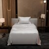 Stoa Paris 300 TC Satin Bedsheet Single Bed with Pillow Covers in Vanilla White