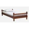 Wood Solid Wood Single Size Non Storage Bed In Honey Oak Finish