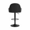 Doe Buck Faux Leather Adjustable Bar Stool in Black Colour