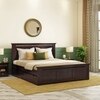 Fidora Solid Wood Queen Size Drawer Storage Bed In Mahogany Finish