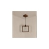 Quattro Brown Solid Wood Single Hanging Light