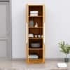 Hexa Red Wooden 2 Door Wardrobe with 4 Shelves in Giant Wood Colour
