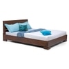Ohio Solid Wood Queen Size Non Storage Bed In Teak Finish
