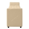 Sibol Leatherette  2 Seater Ottoman Bench with Storage  in Cream Color